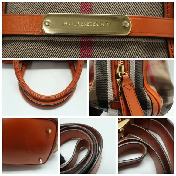 Burberry Brown Cloth Tote 633-041825 - Picture 9 of 12